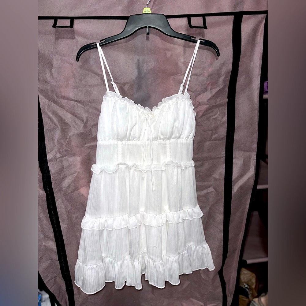 White mini dress